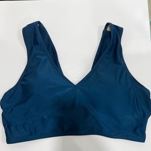 Nani Swimwear Navy Size Large Switch V Crop Top Swim Bikini NWOT